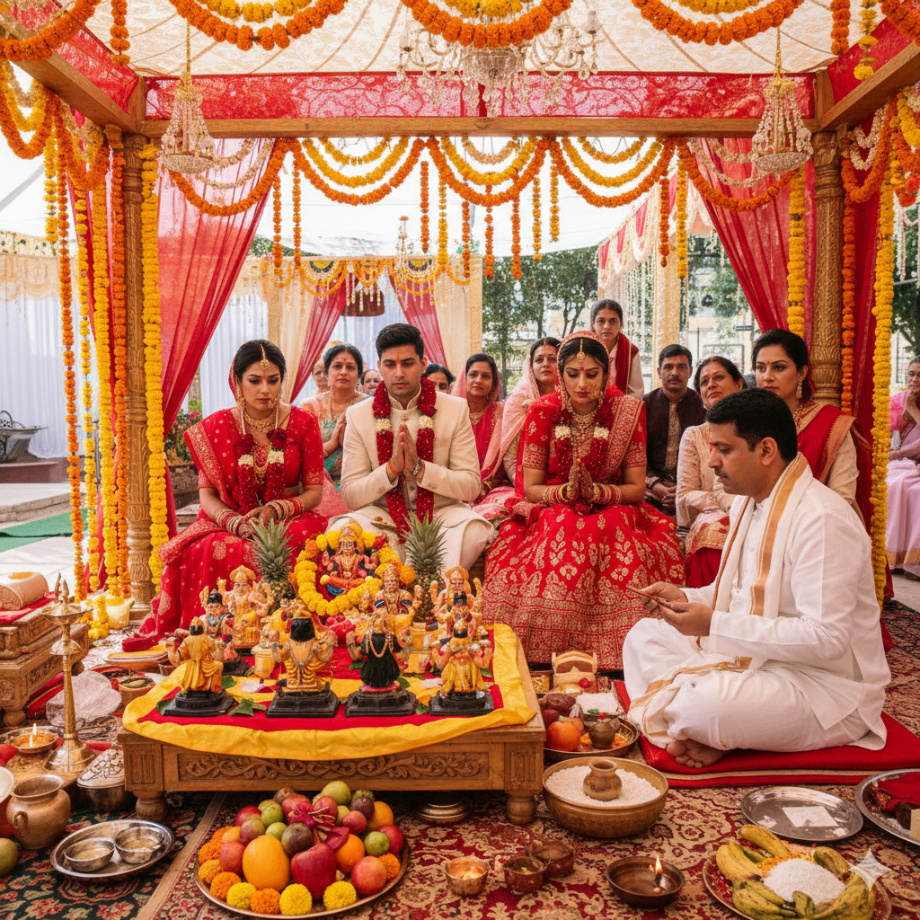 Navgraha Pooja with nine planets